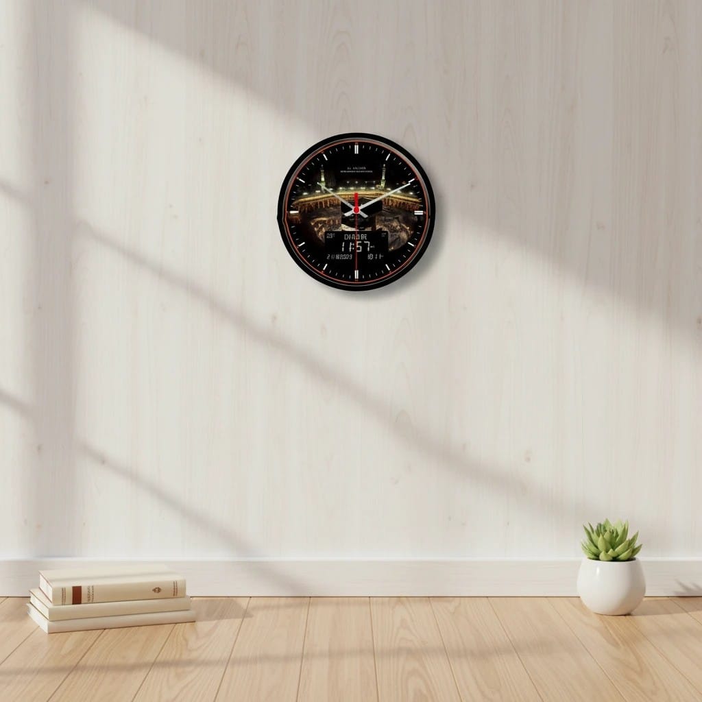 Horloge Islamique Ronde 13 Pouces | SalatNoor