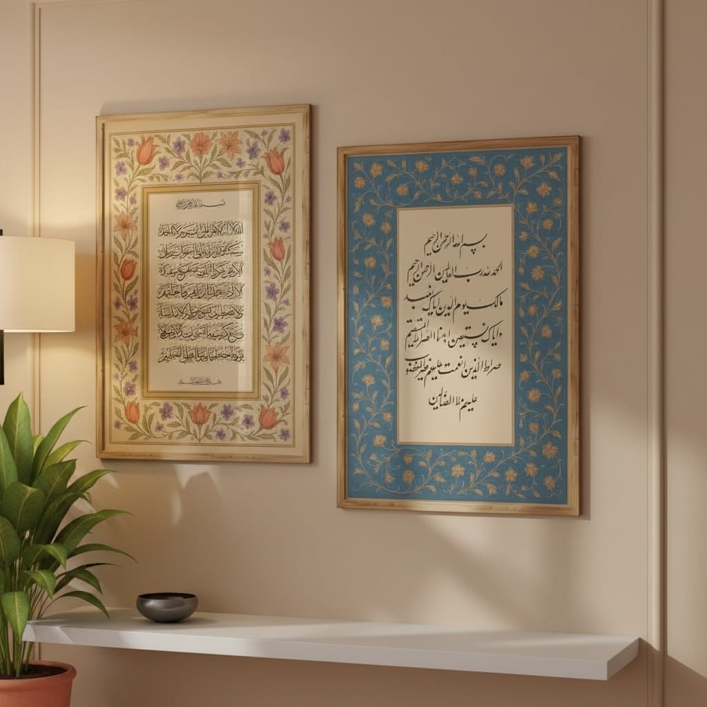 Calligraphie Islamique Ayat Al-Kursi Coffret 3 Pièces | SalatNoor