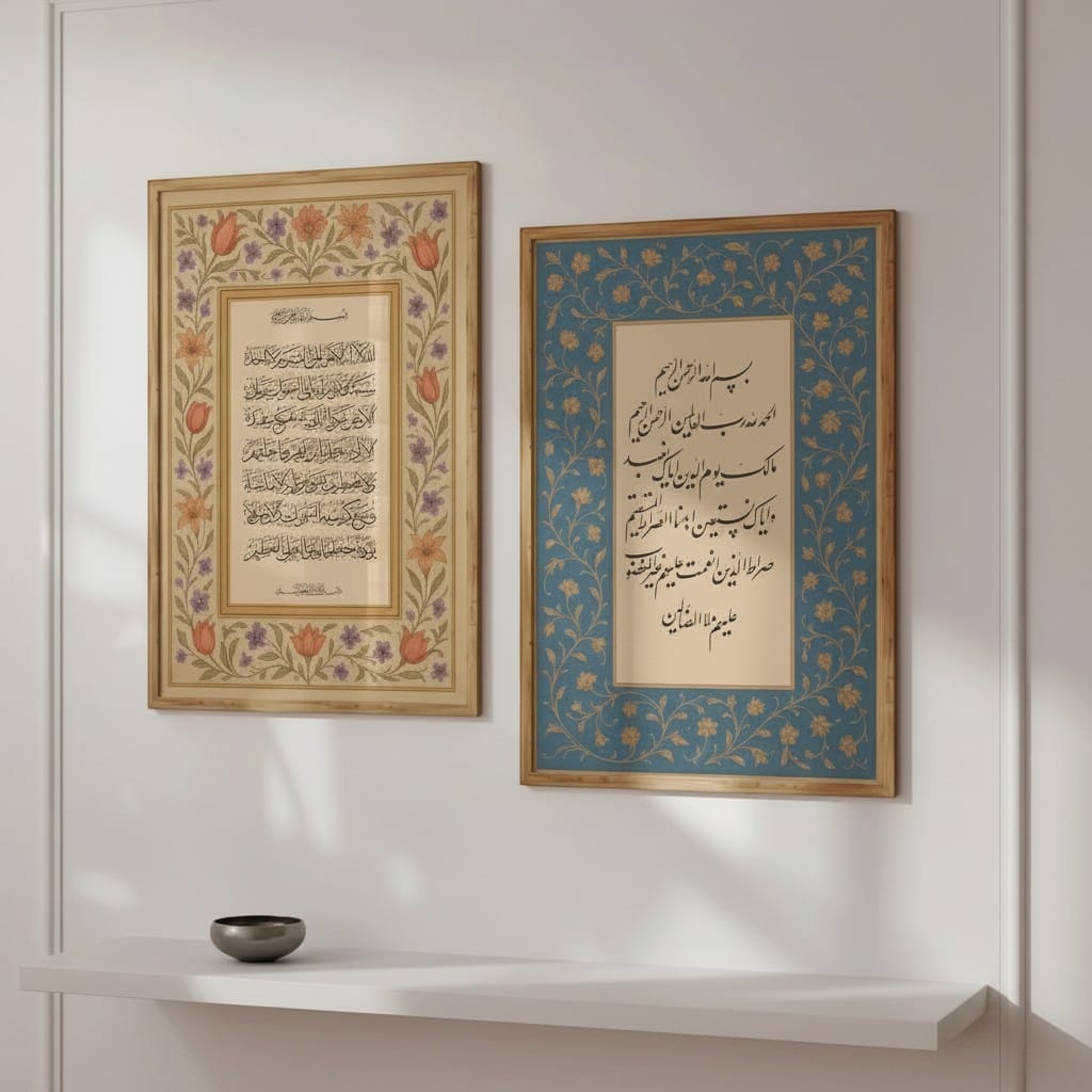 Calligraphie Islamique Ayat Al-Kursi Coffret 3 Pièces | SalatNoor