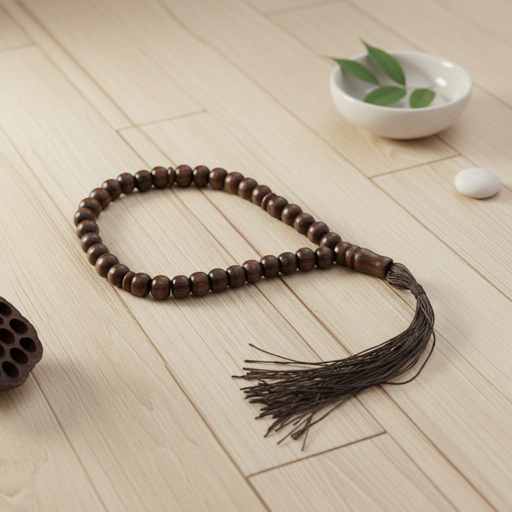 Chapelet Musulman Bois Pompon Artisanal | SalatNoor