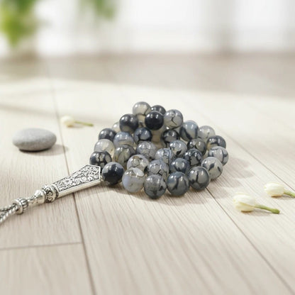 Chapelet Musulman Pierre Agate Naturelle | SalatNoor