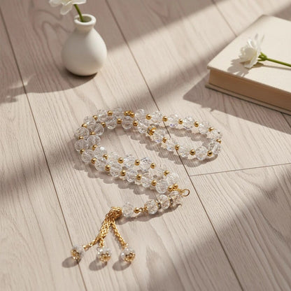 Chapelet Musulman Pierre Cristal 33 Grains | SalatNoor