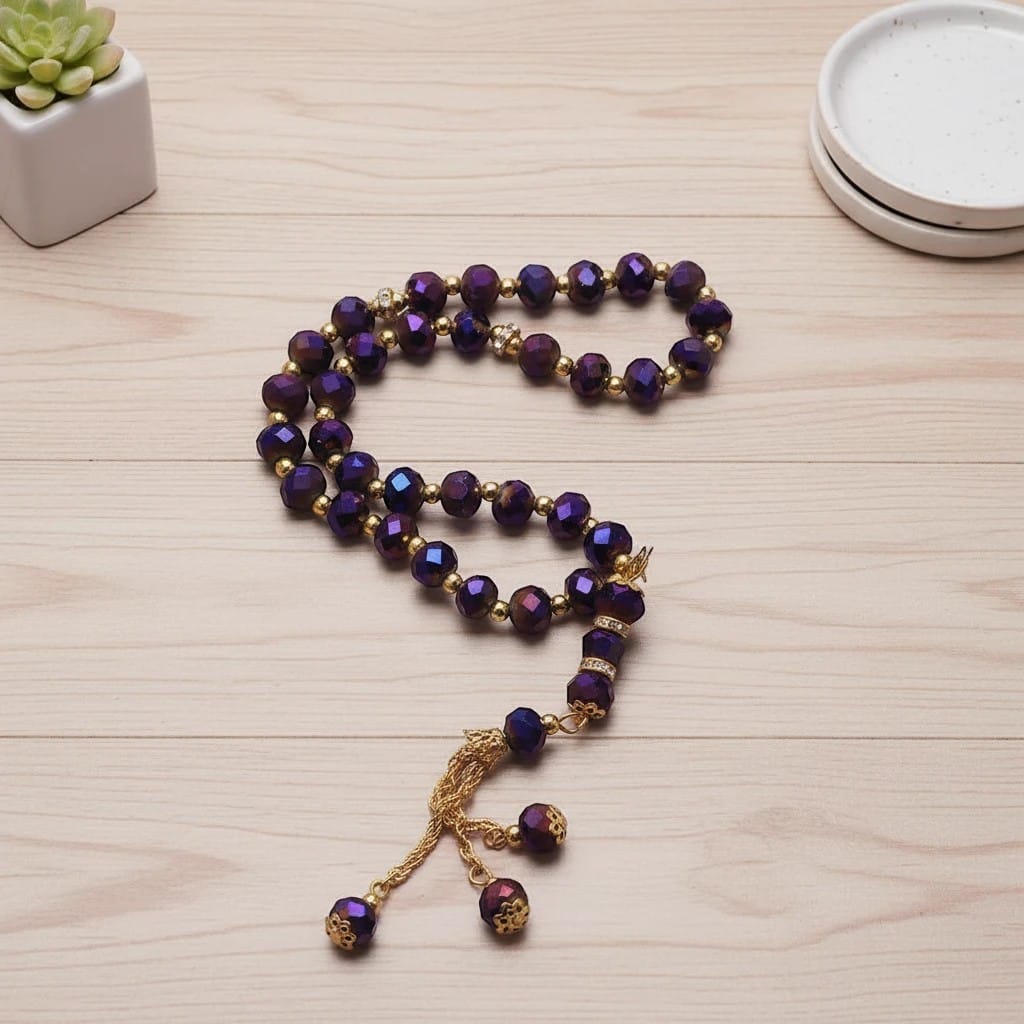 Chapelet Musulman Pierre Cristal 33 Grains | SalatNoor