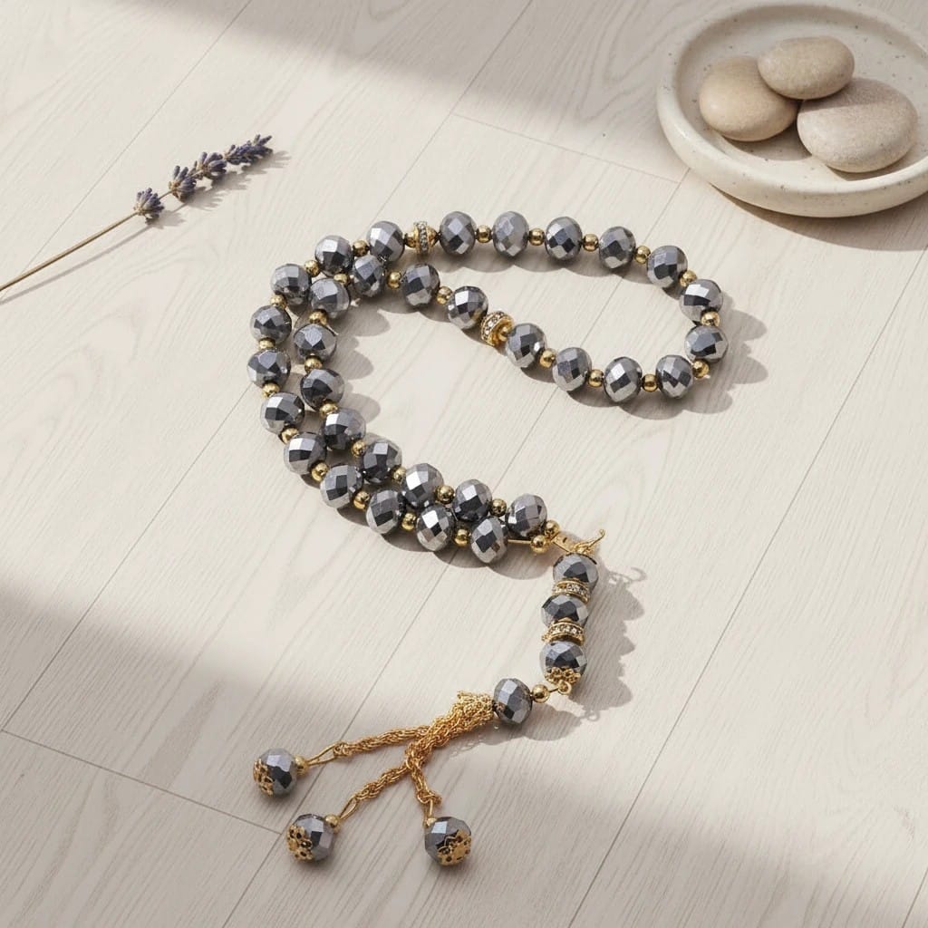 Chapelet Musulman Pierre Cristal 33 Grains | SalatNoor