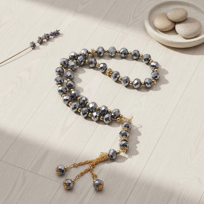 Chapelet Musulman Pierre Cristal 33 Grains | SalatNoor