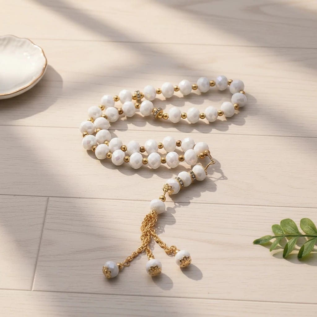 Chapelet Musulman Pierre Cristal 33 Grains | SalatNoor