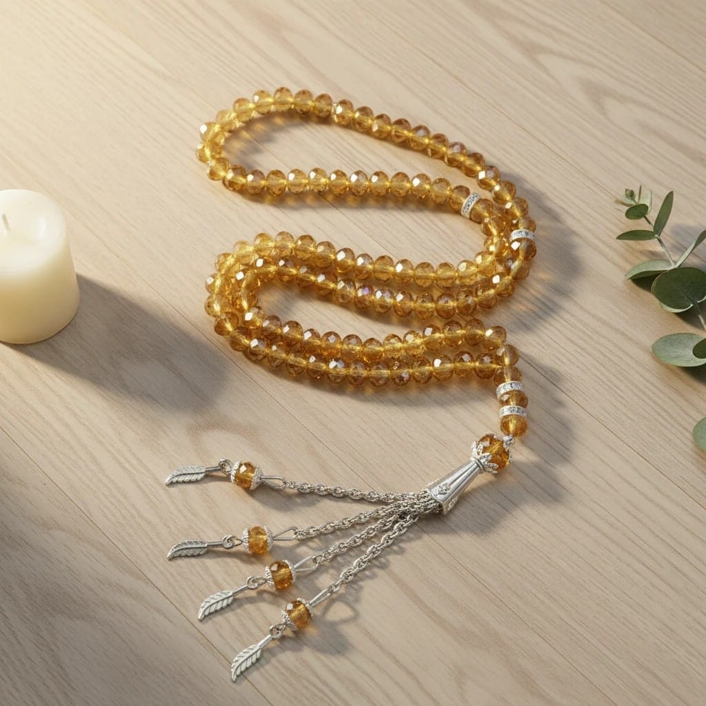 Chapelet Musulman Pierre Cristal 99 Grains | SalatNoor