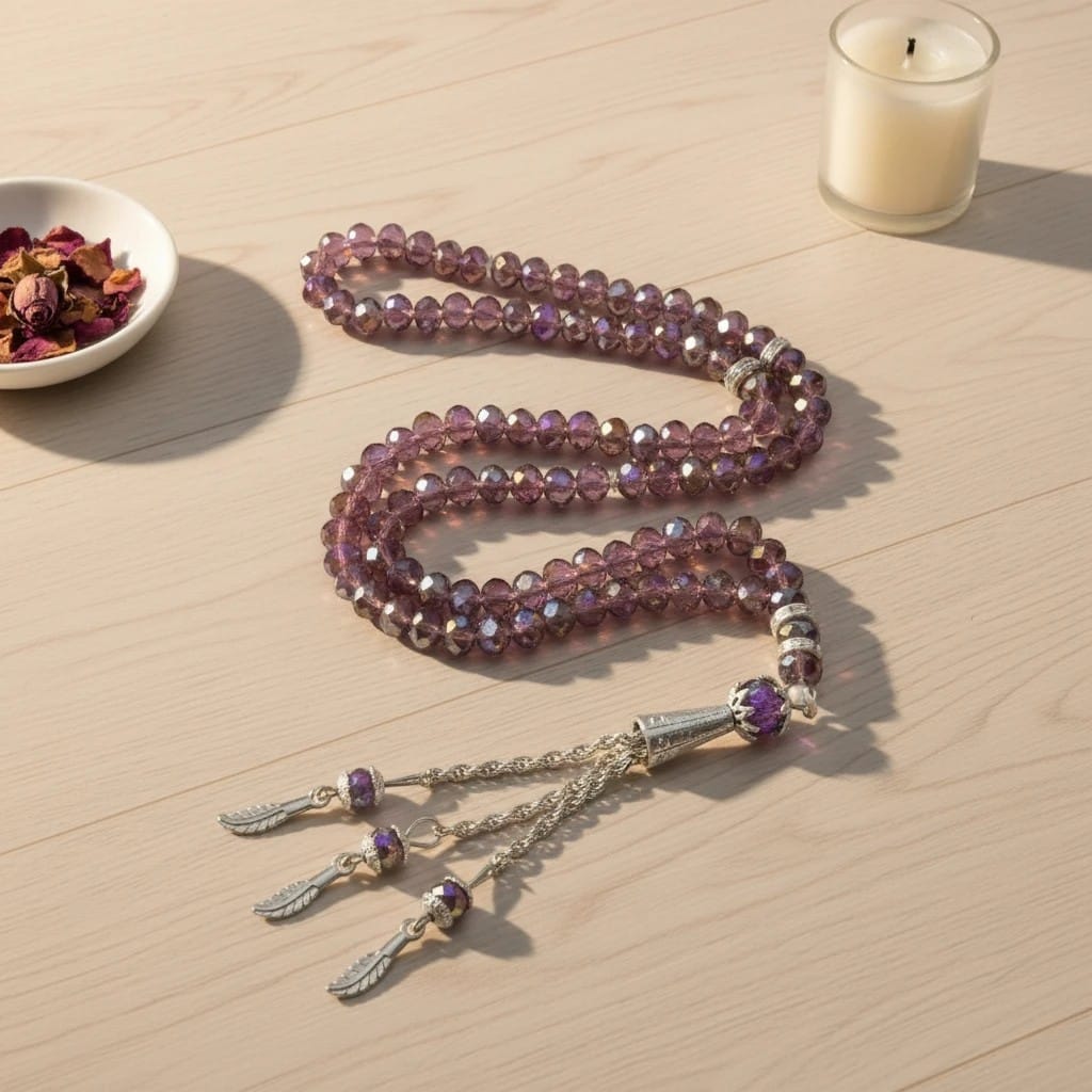 Chapelet Musulman Pierre Cristal 99 Grains | SalatNoor