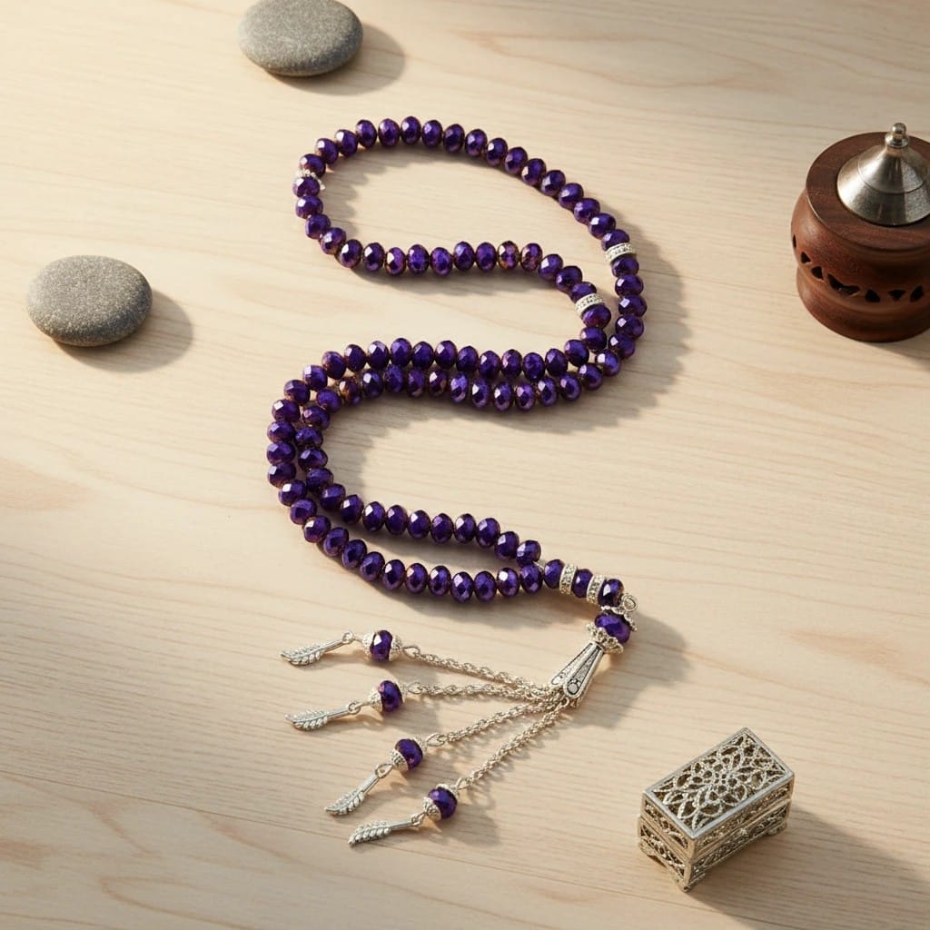 Chapelet Musulman Pierre Cristal 99 Grains | SalatNoor