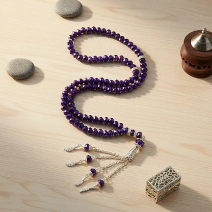 Chapelet Musulman Pierre Cristal 99 Grains | SalatNoor