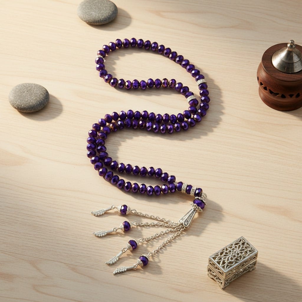 Chapelet Musulman Pierre Cristal 99 Grains | SalatNoor