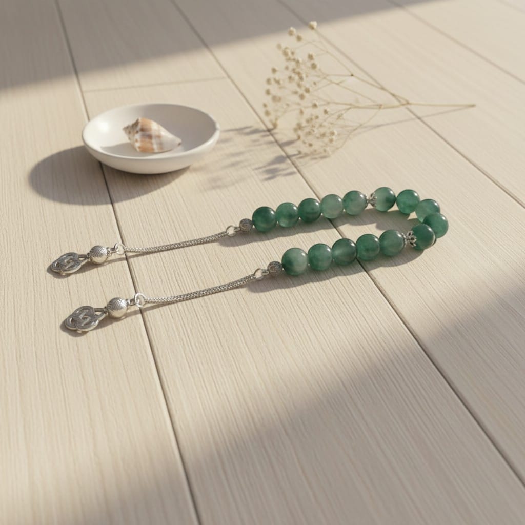 Chapelet Musulman Pierre Jade Naturelle | SalatNoor