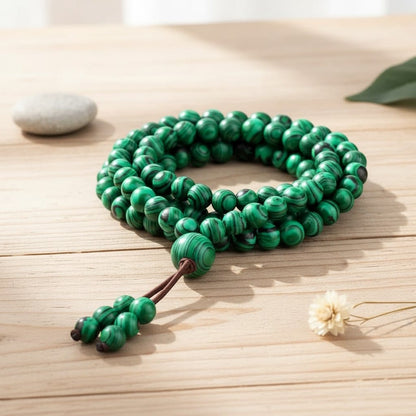 Chapelet Musulman Pierre Malachite 108 Grains | SalatNoor