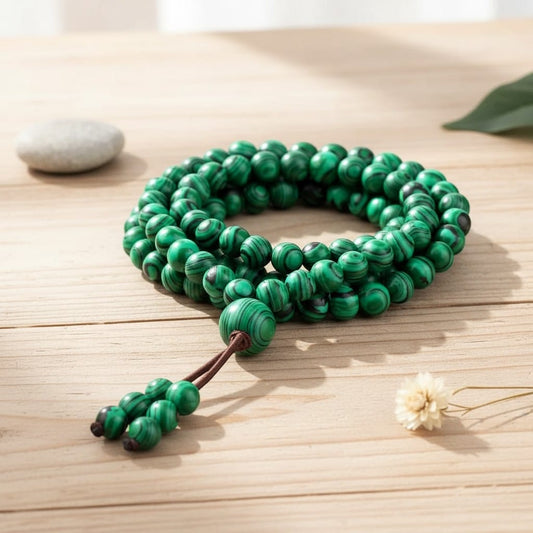 Chapelet Musulman Pierre Malachite 108 Grains | SalatNoor