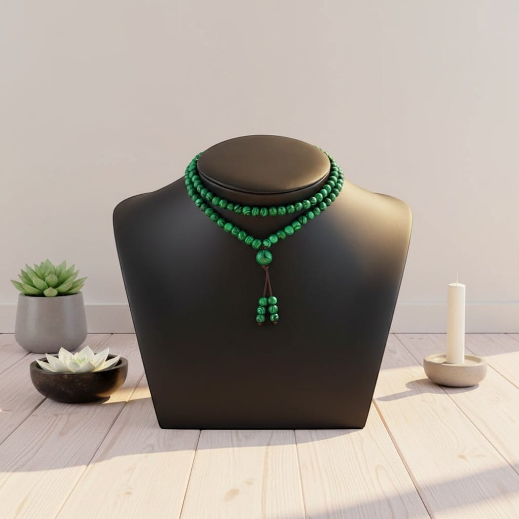 Chapelet Musulman Pierre Malachite 108 Grains | SalatNoor