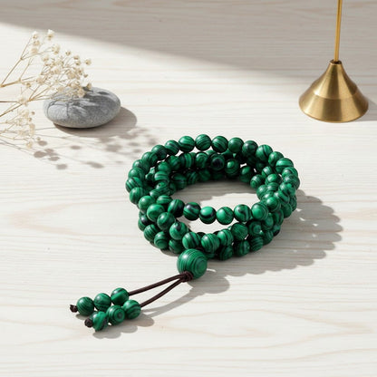 Chapelet Musulman Pierre Malachite 108 Grains | SalatNoor