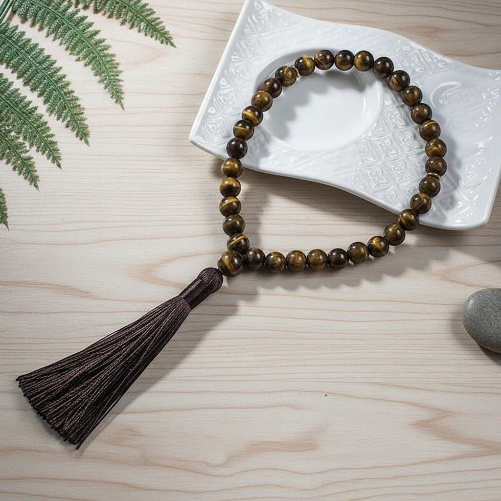 Chapelet Musulman Pierre Œil de Tigre | SalatNoor