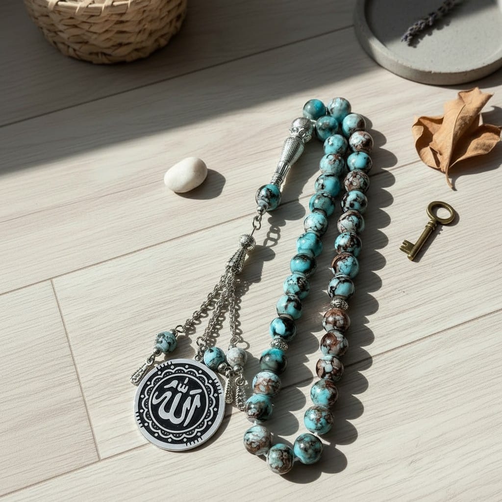 Chapelet Musulman Pierre - Pendentif Allah | SalatNoor