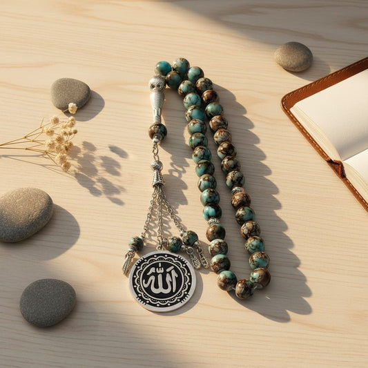Chapelet Musulman Pierre - Pendentif Allah | SalatNoor