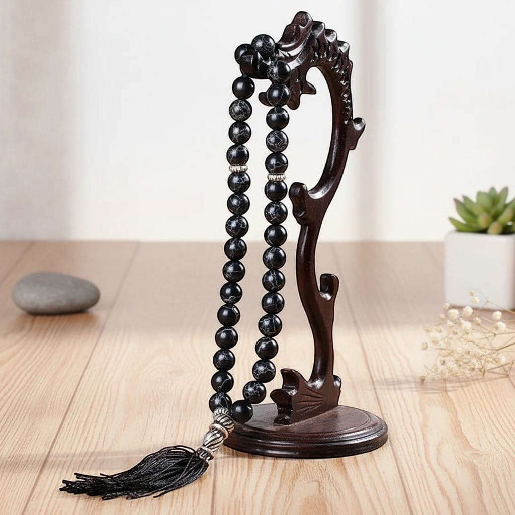 Chapelet Musulman Pierre Turquoise Pompon | SalatNoor