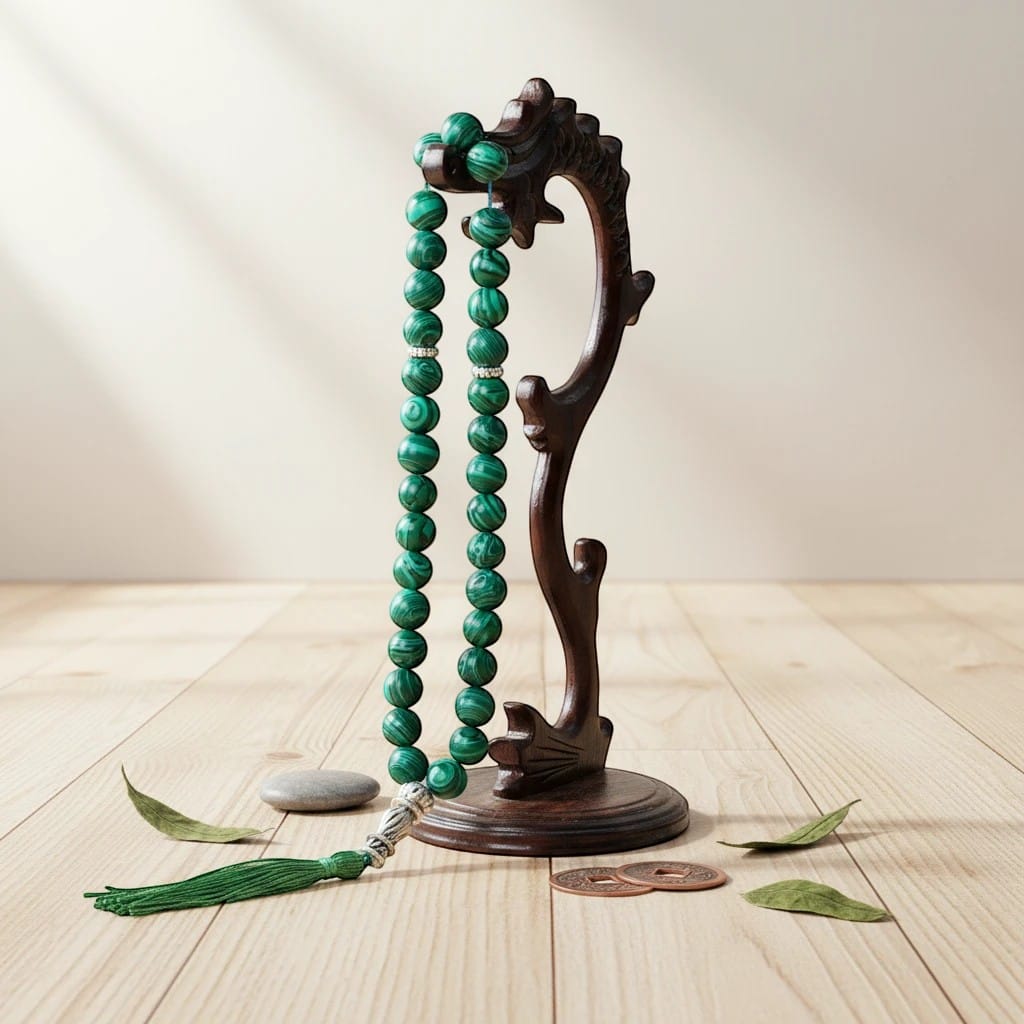 Chapelet Musulman Pierre Turquoise Pompon | SalatNoor
