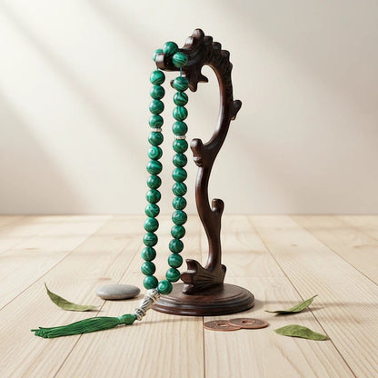Chapelet Musulman Pierre Turquoise Pompon | SalatNoor