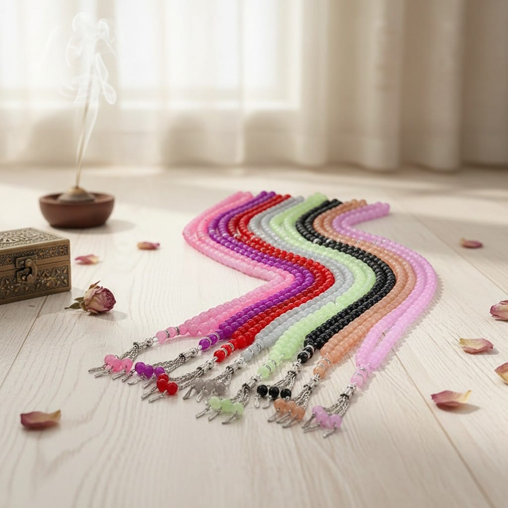 Chapelet Musulman Pierre Verre 99 Grains | SalatNoor