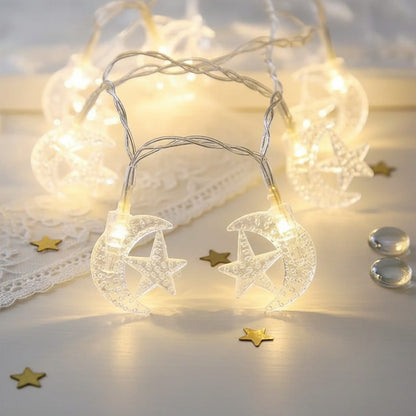 Guirlande Ramadan LED Étoile Lune 3M | SalatNoor