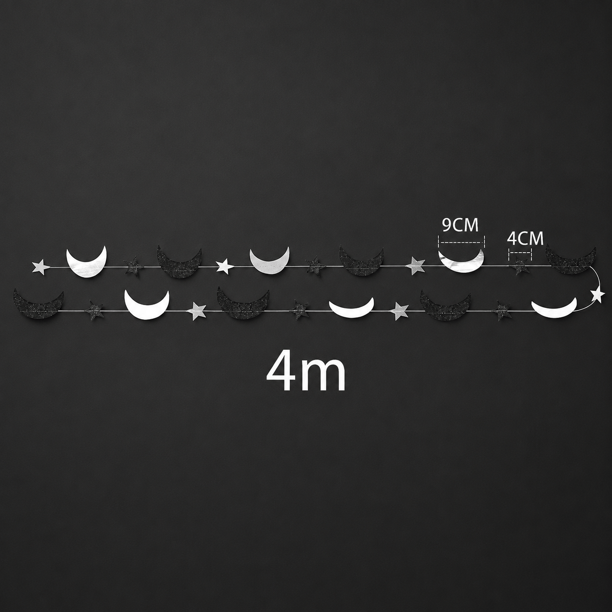 Guirlande Ramadan Papier Lune Étoile | SalatNoor