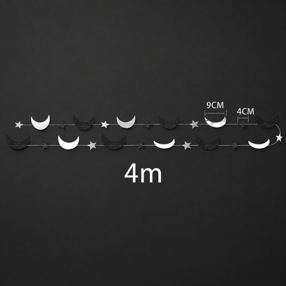 Guirlande Ramadan Papier Lune Étoile | SalatNoor
