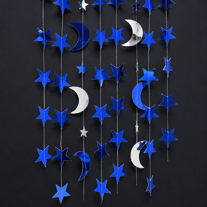 Guirlande Ramadan Papier Lune Étoile | SalatNoor