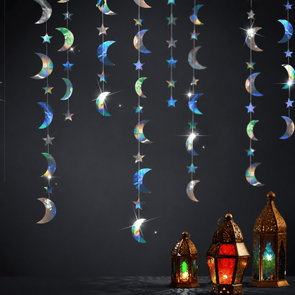 Guirlande Ramadan Papier Lune Étoile | SalatNoor