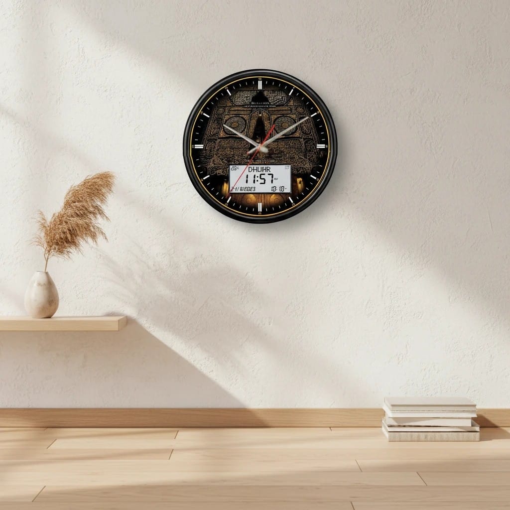 Horloge Islamique Ronde 13 Pouces | SalatNoor