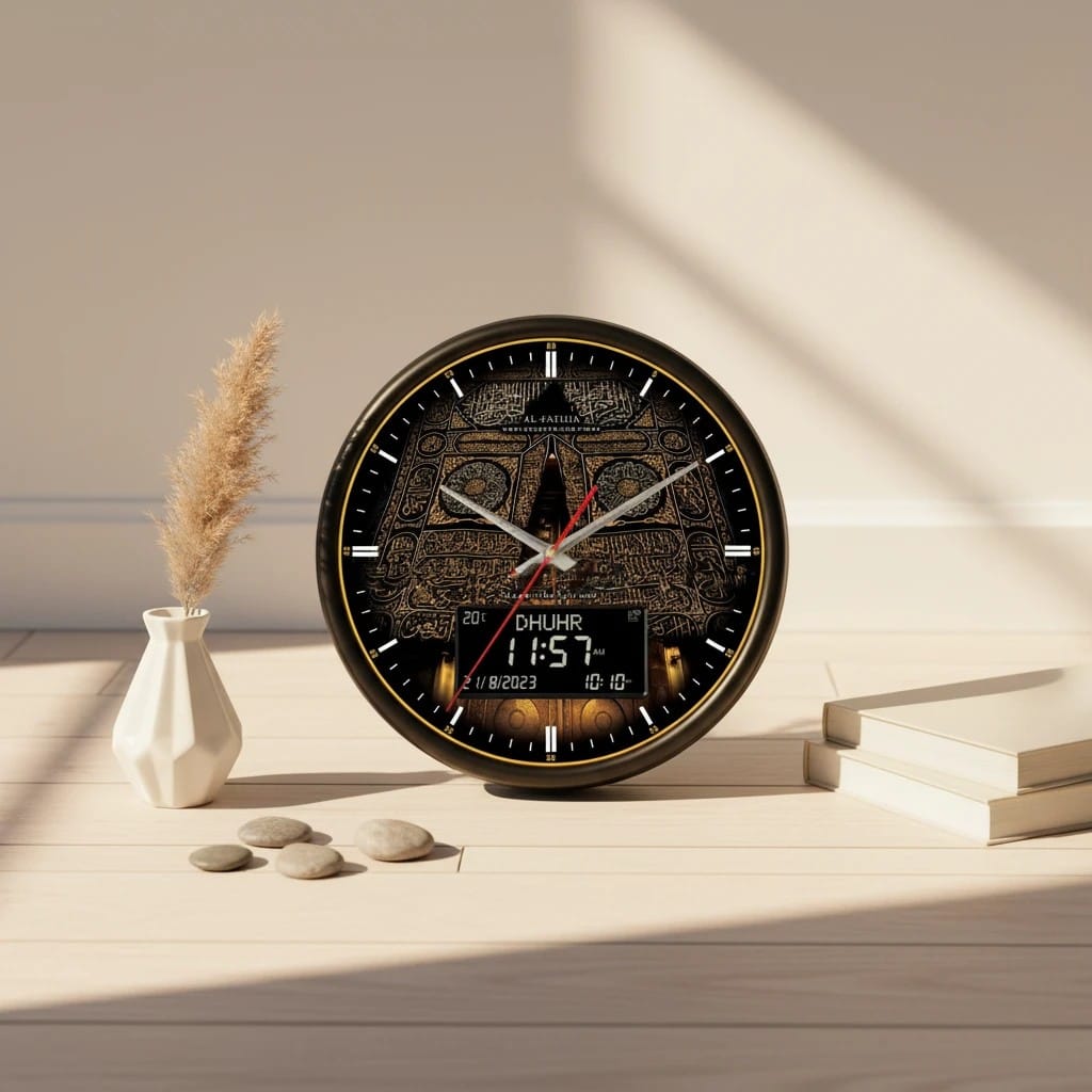 Horloge Islamique Ronde 13 Pouces | SalatNoor