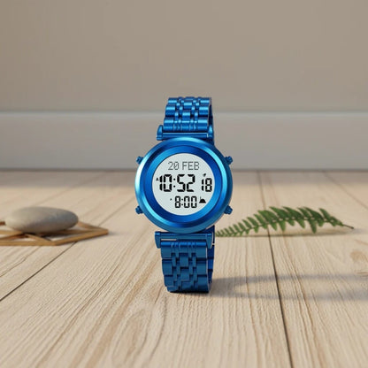 Montre Prière Islamique Étanche Acier | SalatNoor