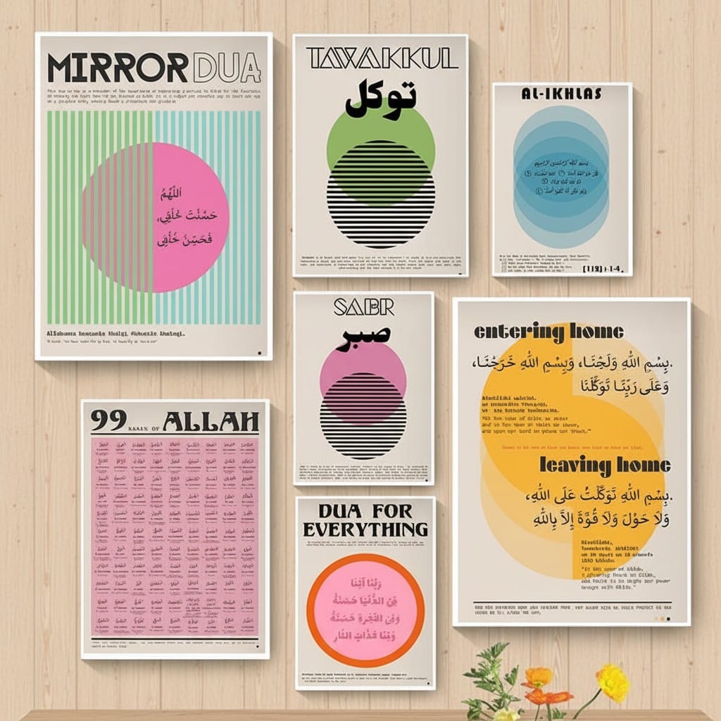 Tableau Islamique Bauhaus 99 Noms d'Allah | SalatNoor