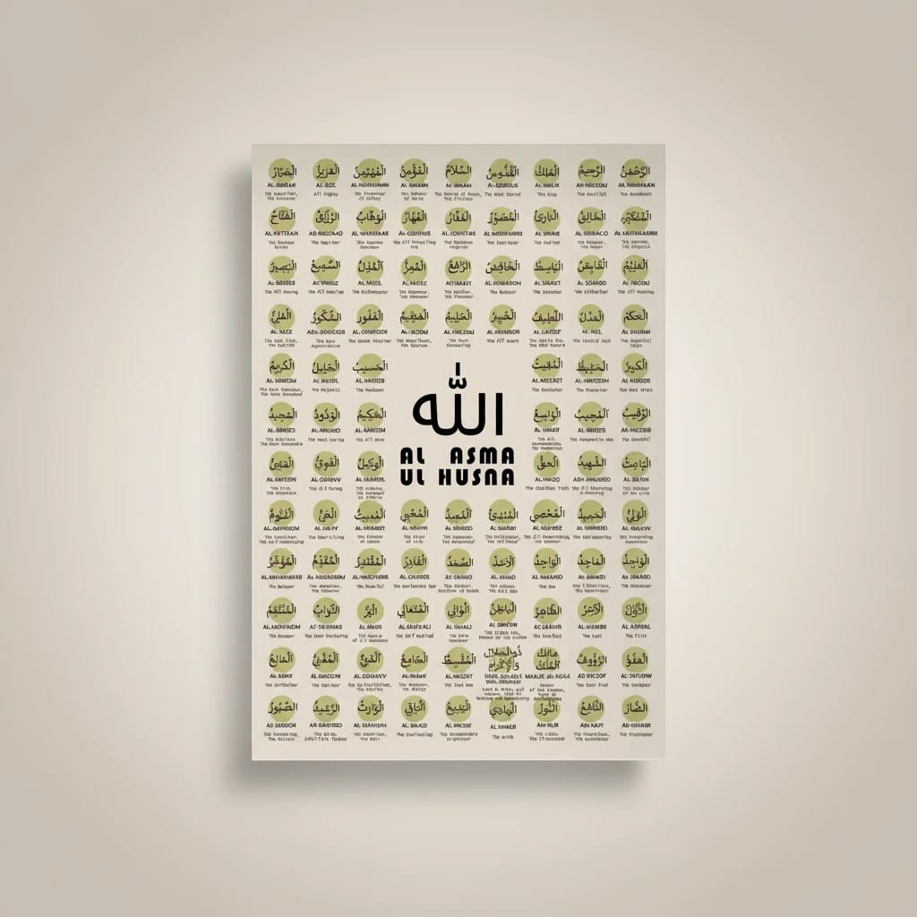 Tableau Islamique Bauhaus 99 Noms d'Allah | SalatNoor