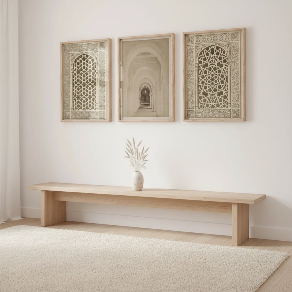 Tableau Islamique Fenêtre Coffret 3 Pièces | SalatNoor