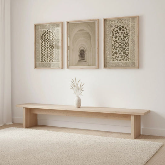 Tableau Islamique Fenêtre Coffret 3 Pièces | SalatNoor