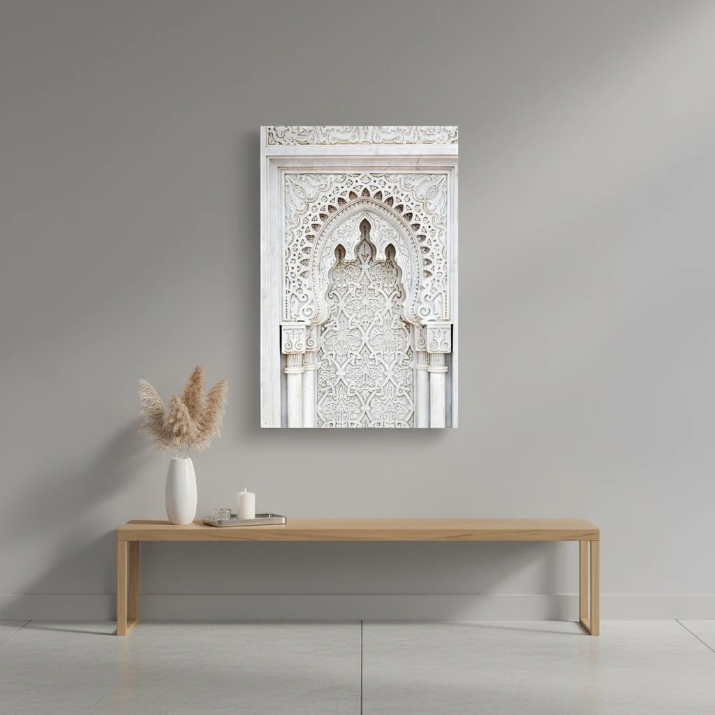 Tableau Islamique Fleurs Porte Marocaine | SalatNoor