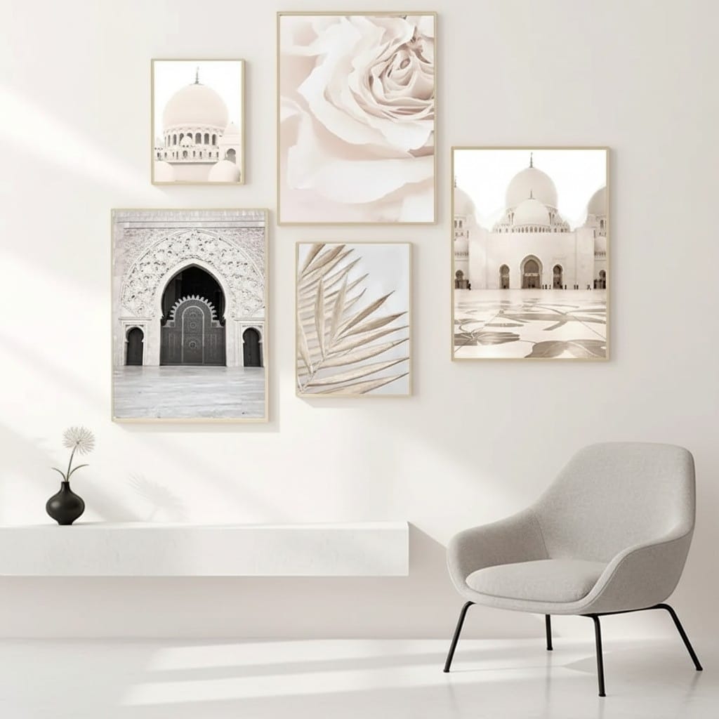 Tableau Islamique Fleurs Porte Marocaine | SalatNoor