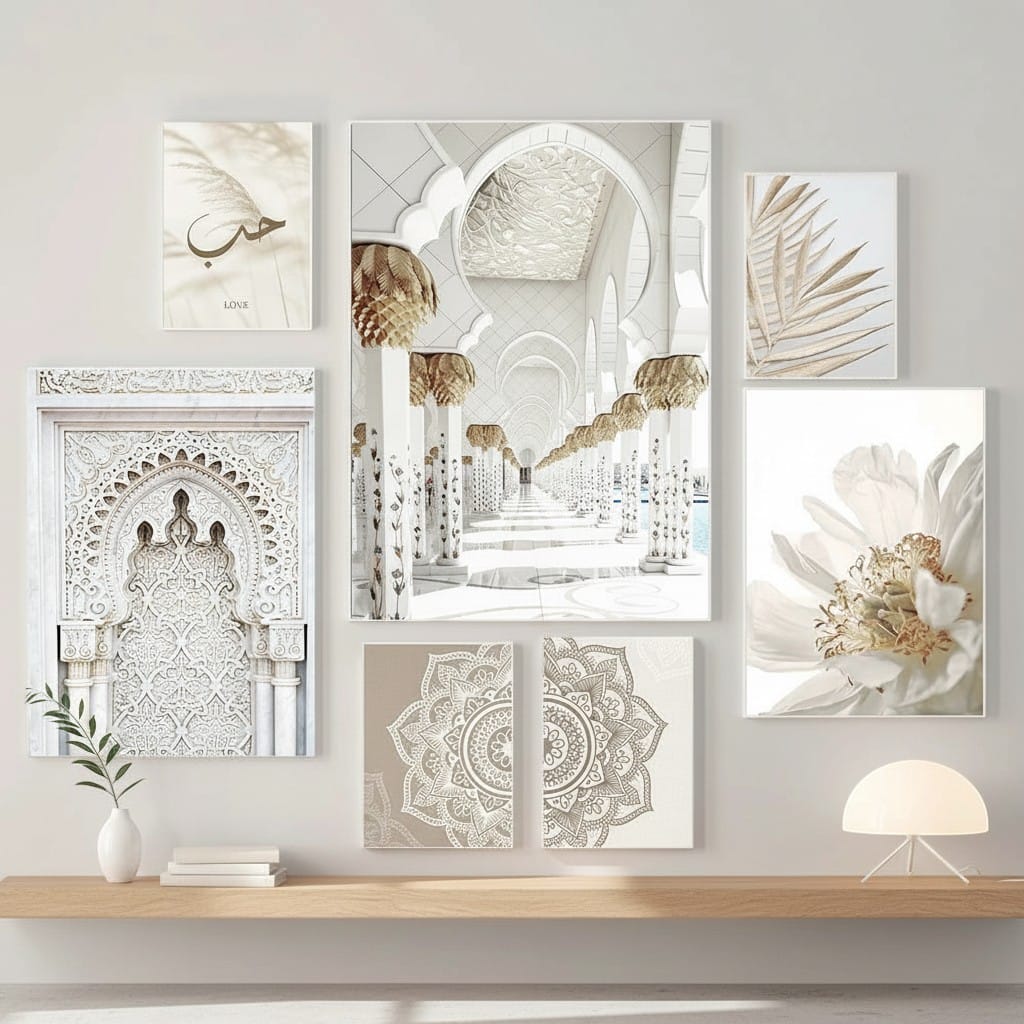 Tableau Islamique Fleurs Porte Marocaine | SalatNoor