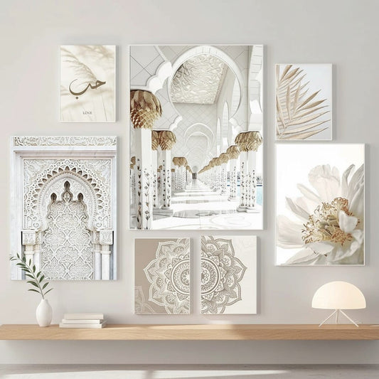 Tableau Islamique Fleurs Porte Marocaine | SalatNoor