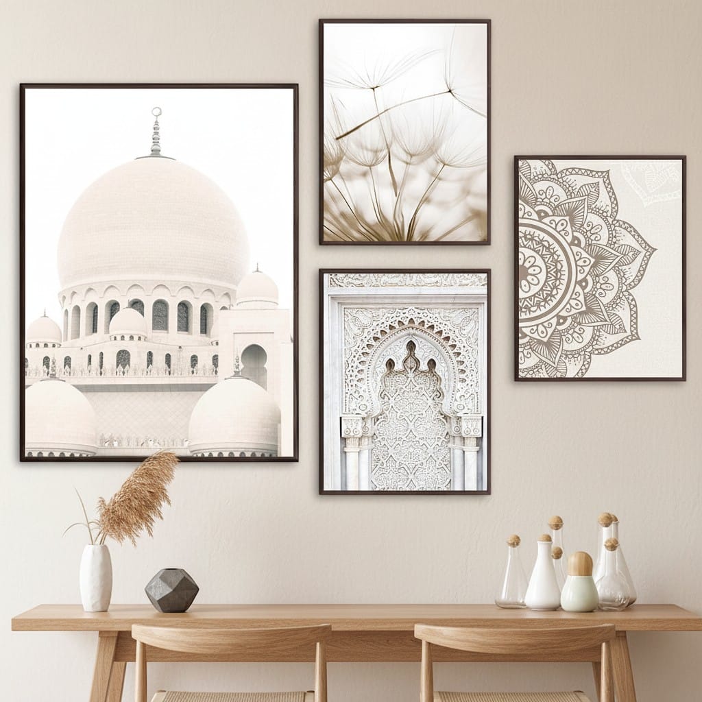 Tableau Islamique Fleurs Porte Marocaine | SalatNoor
