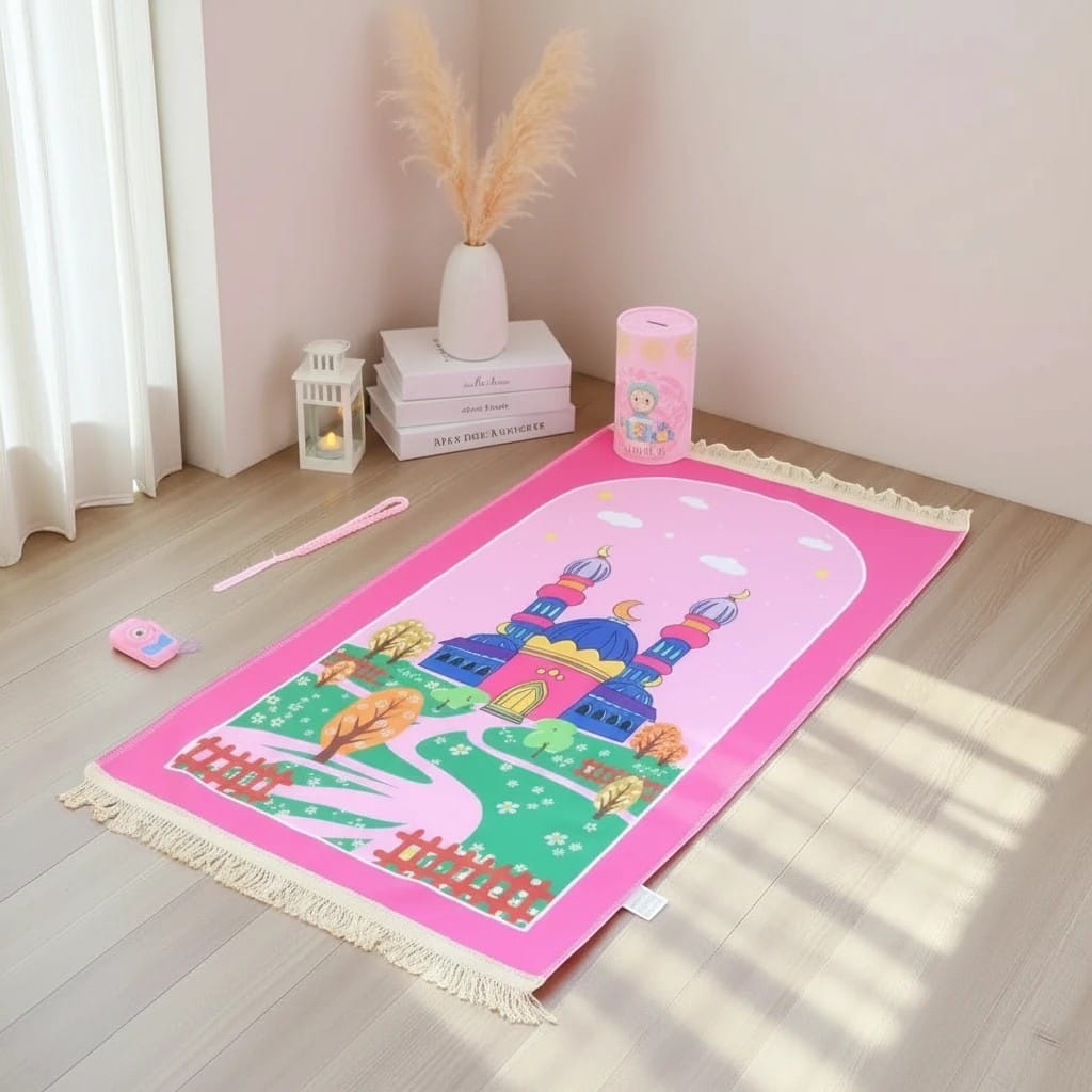 Tapis de Prière Enfant Coffret Ramadan Antidérapant | SalatNoor
