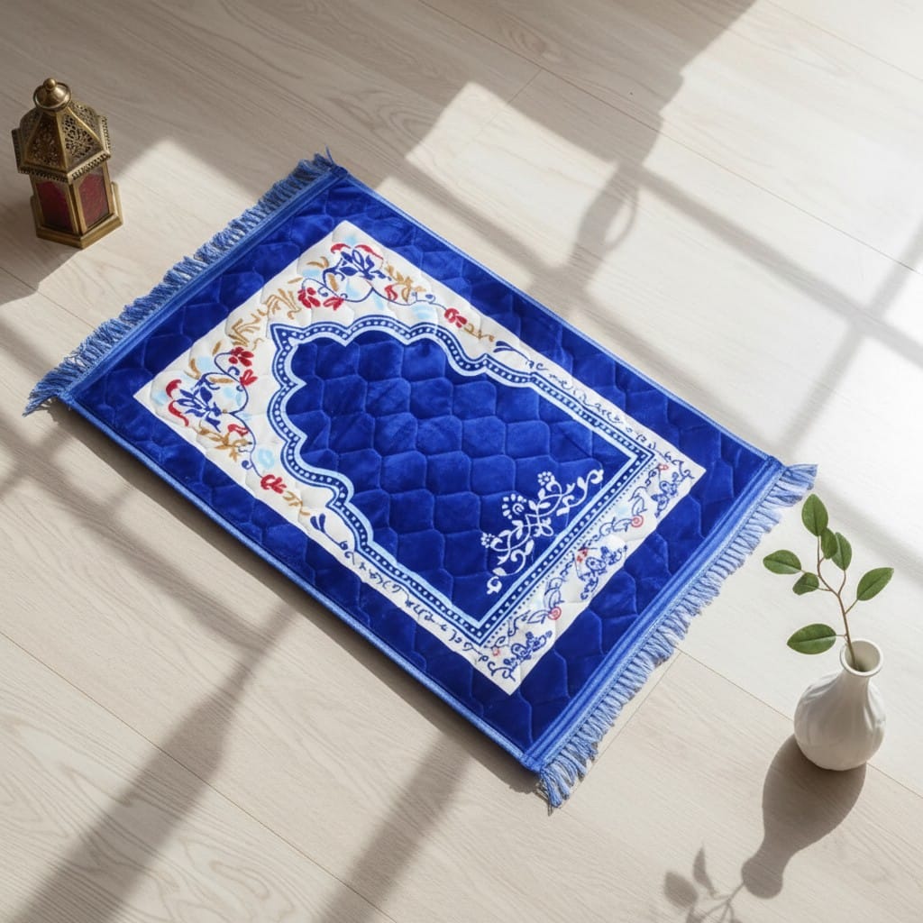Tapis de Prière Épais Grand Format Antidérapant | SalatNoor