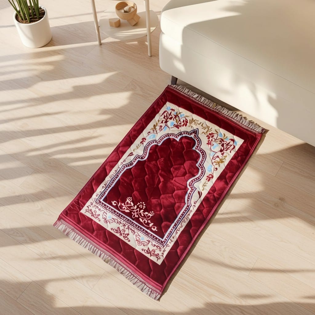 Tapis de Prière Épais Grand Format Antidérapant | SalatNoor