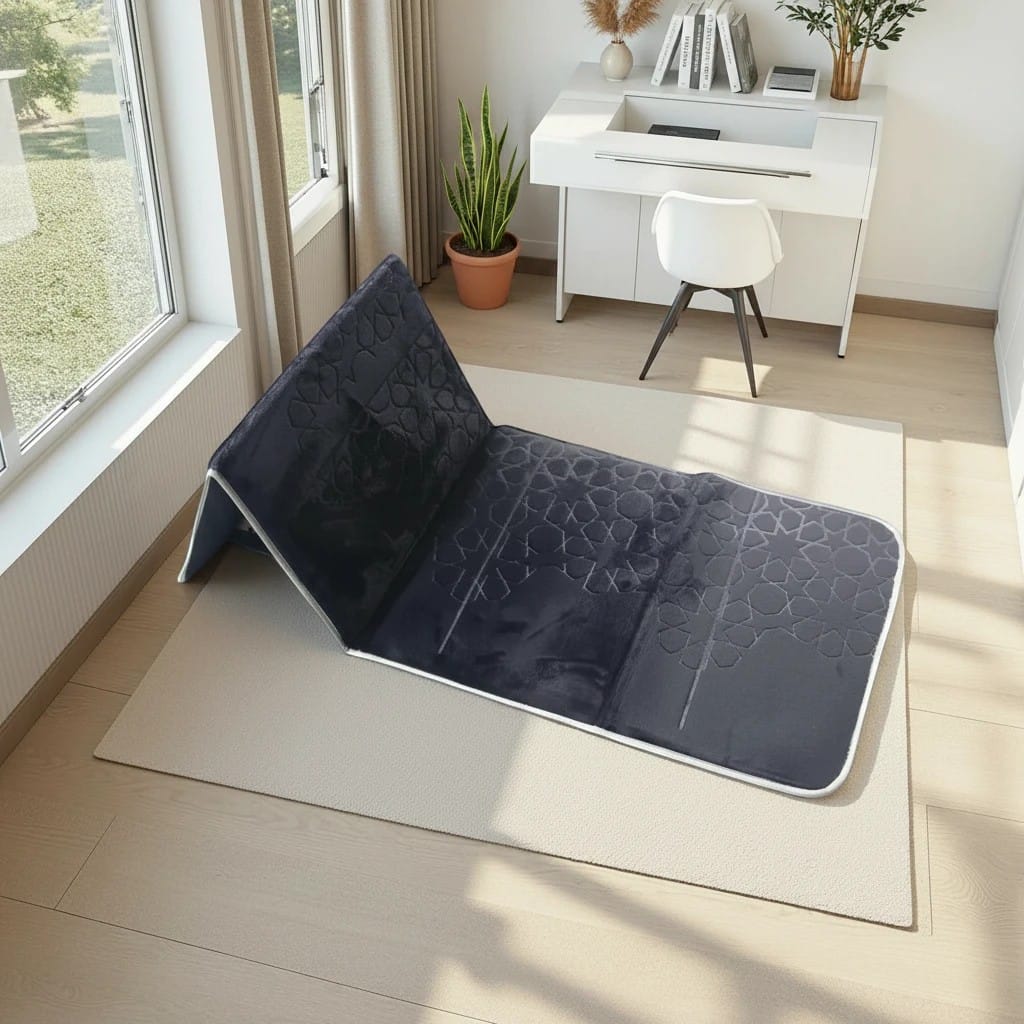 Tapis de Prière Épais Soutien Dorsal Antidérapant | SalatNoor