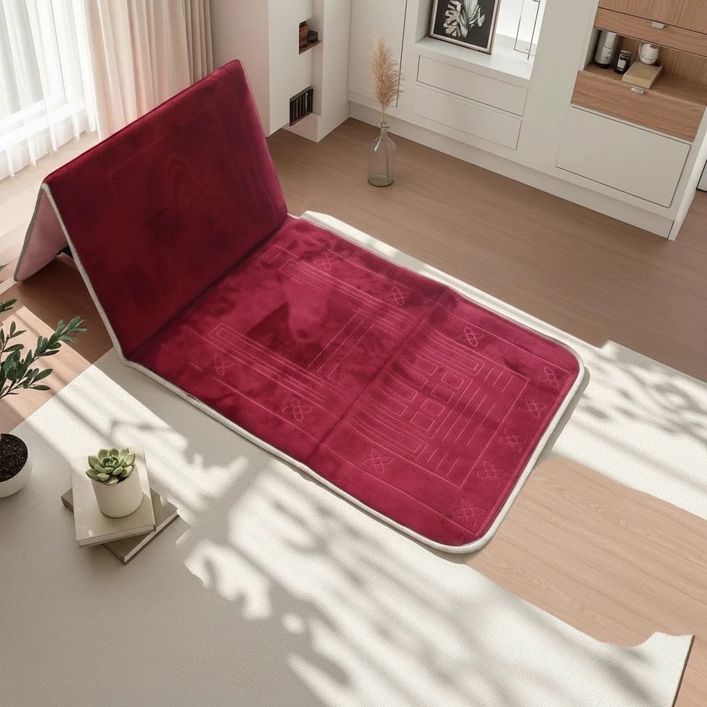 Tapis de Prière Épais Soutien Dorsal Antidérapant | SalatNoor