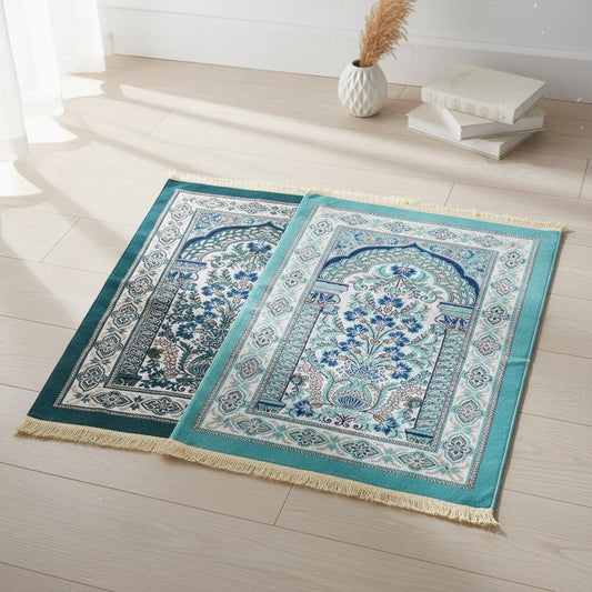 Tapis de Prière Pliable Coton Antidérapant | SalatNoor